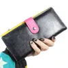 2021新しい女性の財布ハンドバッグ名刺ホルダーファッション新鮮な女性キャンディーレザーロングクラッチ財布お金バッグポーチジッパーコイン財布