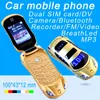 Original Newmind F15 Desbloqueado Flip Phones Led Light Cartoon Mini Modelo de Carro Esportivo Lanterna Bluetooth Mobile Celular Luxo Golden Celular