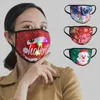 Cartoon Christmas Led Face Mask Färger Lysande ansiktsmaskor för Masquerade Rave Designer Maske Party Masker Dekoration Halloween Mouthmask Nyår