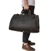 Men vintage Crazy Horse Horse Leather Travel Bag Zip Genuine Weekend em torno da Luggage Hand Duffle1