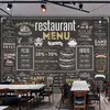 Niestandardowe 3d tapety Europejski styl Moda Graffiti Blackboard English Letter Restauracja Cafe Bar Tło Wall Decor Frescoes