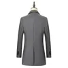 Brand New Autunno Inverno uomo lungo tratto cappotto di lana Business Casual stile classico Slim Fit giacca di lana maschile vestiti di marca 201222