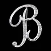 26 diamond English Initial Lepal Pins Diamond Brooch Badge business suit fashion Jewelry for Women Men Will and sandy gift