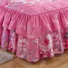 Nieuwe Romantische Twee Layer Gewatteerde Bed Rok Verdikte Schuren Sprei Hoeslaken Cover Zachte Antislip Bed Rokken Y2004174840114