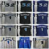 Retro Vintage Classic Tracy #1 McGrady Basketball Jersey Blue White Black #32 Wholesale billig NCAA College Mens Penny 1 Hardaway Jerseys