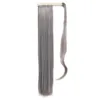 New Style Silver grey human hair ponytail hairpiece wrap around Dye free natural hightlight salt and pepper gray hairs ponytails