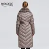 ウサギの襟女性ウィンターコートの珍しい色を添えたミエゴフェコレクション女性ジャケット冬のパーカー201214