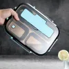 Portable en acier inoxydable 304 Lunch Box New Hot 3/4 Section Design Food Plate Bento Box Cuisine Conteneur alimentaire étanche 201029