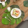 4st Banana Leaf Coaster Placemat Bord Mattor Vattentät bord Tygskopp tarmkruka Mat Pad Pad Holder Köksbord Dekoration T200415