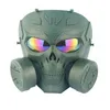 Outdoor Tactical Halloween Cosplay Horror Skull Mask con Fan Paintball Shooting Face Protection Gear NO03-323