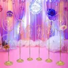 New Arrival Gold Iron Sceptre Guide Lamp Cited Wedding Centerpieces Road Lead Column for Party Aisle Decoration Supplies