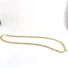 Hip-Hop 14 K Katı Sarı Altın GF Curb Küba Link Zinciri Kolye İtalyan Damga AU750 erkek Kadınlar 7mm 750mm Uzun
