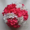 11 tums artificiell hortensia blomma boll pincushion bröllop kyssande boll hängande hantverk till jul ornament baby shower dekorationer