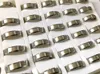 100 pcs conforto ajuste ouro prata prata 6mm largura de aço inoxidável banda anel de casamento homem mulheres jóias