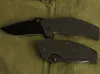 Высокое качество Flipper складной нож 440C Drop Point Blade покрытый алюминиевая ручка Открытый кемпинг EDC карманные ножи