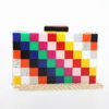 Minere Mother Of Pearl Evening For Girls lope Fashion Colorful Acrylic Clutch Bag Wallet Y201224