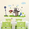 Simpatico cartone animato Totoro Adesivi murali Casa Soggiorno Impermeabile Decalcomanie rimovibili Bambini Nursery Room Decorazione Carta da parati 201201