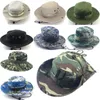 Chapéus de sol boné homens mulheres camuflagem balde chapéu com corda pescador boné panamá safari boonie1231k