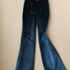 Pantalones de moda traje femenino otoño / invierno Nueva alta calidad Casual traje de terciopelo dorado femenino + pantalones de pierna ancha traje OL de dos piezas para mujer 200923