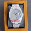 11 Stiller Lüks Saatler RRF DATEJUST Buzlu Out Tam Elmas ETA2824 Otomatik Erkek İzle Pavé Diamonds BK Arapça Dial 904L Çelik Bilezik Bayanlar Kentler Saatı