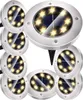 ASLIDECOR Solar Lights Outdoor Decorative Garden Lights for Yard Patio Landscape Path Disk Lights 8 LED Warm White 8 Pack