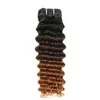 Ombre color #t 1b / 4/3 30 Tiefwelle Remy Human Hair Bündel mit 4x4 Spitzenverschluss