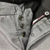 Tasarımcı Suit Pantolon Yün Katı İş Resmi Gelinlik Men039S Pantolon Lüks Marka İnce Düz Uygun Sade Dokunma Altın Butt7169486