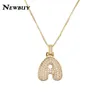 Pendant Necklaces BUY CZ Zirconia Crystal 26 AZ Letters Necklace For Men Women Punk Initials Name Fashion Hip Hop Jewelry2170247