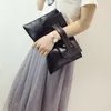 ANAWISHARE Women Leather Handbags Day Clutches Black Crossbody Messenger Ladies lope Evening Party Bags Y201224