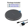 10W Fast Qi Wireless Chargers för iPhone 12 13 14 11 Pro XS Max X Xr laddningsplatta Universal Phone Charger