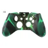 För Xone Soft Silicone Flexibel kamouflagegummihud Case Cover för Xbox One Slim Controller Grip Cover6122227