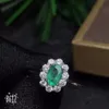 Butik Promotion Specials Natural Emerald Ring Clearance 925 Silverstorlek kan anpassas Y11241632961