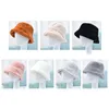 Beanie/Kafatası Kapakları Kış Şapkası Kadınlar için Sıcak Kadın Kore Moda Balıkçı Sahte Kürk Kadın Peluş Havzası Düz ​​Renk Japon Soft1