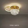 Vollkupfer LED Deckenleuchte Nordic Moderne Einfache Luxus Schlafzimmer Studie Glanz Kristall Innenbeleuchtung Dimmbare Lampe Neue Ankunft