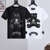 T-shirts T-shirts Teddy Bear Plein Mens Designer Tshirts Rhinestone Skull Män t-tröjor Klassisk högkvalitativ topp tees PB 16580