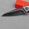 Yeni 2200 Izgara Destekli Bıçak 8CR13MOV 58HRC Blade Çelik Gri Koyu Siyah Düz Kenar EDC Cep Bıçakları