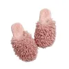 Hiver Chic maison femmes bouclés pantoufles sans lacet floue mémoire mousse maison diapositives intérieur chaud en peluche chambre dames chaussures