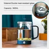 USB Rechargeable Automatic Self Stirring Magnetic Mug Double Glass Heat Resistant Tea Cup Electric Smart Mixing Coffee Cups 220311