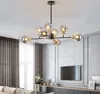 Nordic led kroonluchter voor woonkamer eet keuken goud moderne bal plafond hangende lamp in de zaal loft home light armatuur