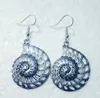 NEW Metal Crescent Alloy The snail's house/fan shell Earring Friendship Charm Drape Earring DIY Women Jewelry Gifts 271