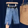 Baby Girls кружевная рубашка джинсы брюки одежда с длинным рукавом набор одежды детской одежды 20220303 Q2