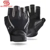 Halve Vinger Gym Handschoenen Fitness Gewicht Lifting Handschoenen Body Building Training Sport Oefening Sport Workout Glove voor Mannen Vrouwen Q0108