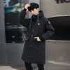 Long Parkas Winter Jacket Men Nowe ciepłe wiatroodporne swobodne odzież wierzchnią bawełniana płaszcz Big Pockets Wysoka jakość Parkas Mężczyźni T200319