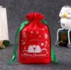 Sac souvenir de noël mode andguo sacs mignon père noël arbres de noël motif sac à cordon les enfants aiment les sacs de bonbons