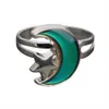 12st Fashion Female Star Moon Mood Ring Feeling Change Color Ring