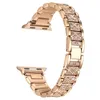 Cinturino orologio in acciaio inossidabile Cinturino in metallo con strass diamantati per Apple Watch Ultra 8 7 6 5 4 Cinturino di ricambio Bling Accessori serie iWatch 49 45 41 38mm