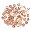 50 unids / lote Crystal Big Hole Big Beads Spacer Craft European Rhinestone Bead Charm para la pulsera Collar Moda DIY Joyería