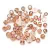 50 pcs/Lot cristal grand trou perles en vrac entretoise artisanat européen strass perle charme pour bracelet collier mode bijoux à bricoler soi-même faisant