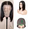 Natural Bob Wig Pixie Cut Malaysian remy مستقيم شعر بشع على شعر مستعار أمامي جاهل للنساء السود