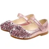 KushyShoo Primavera Nuevos zapatos para niños Niñas Princesa Zapatos Glitter Niños Bebé Zapatos de baile Casual Niño Niña Sandalias 201201